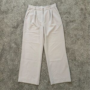 Abercrombie & Fitch Sloane Tailored Wide Leg Pant Pants -Size 12R Light Taupe
